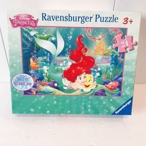 Ravensbuger Disney Princess 24 Piece Floor Puzzle 3 By 2 Feet "Hugging Arielle "